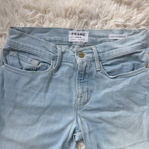 Frame Denim Sky Blue Skinny Jeans